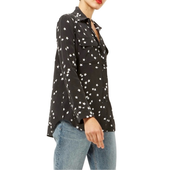 Equipment 100% Silk Starry Night Shirt, Size M - Picture 3 of 13